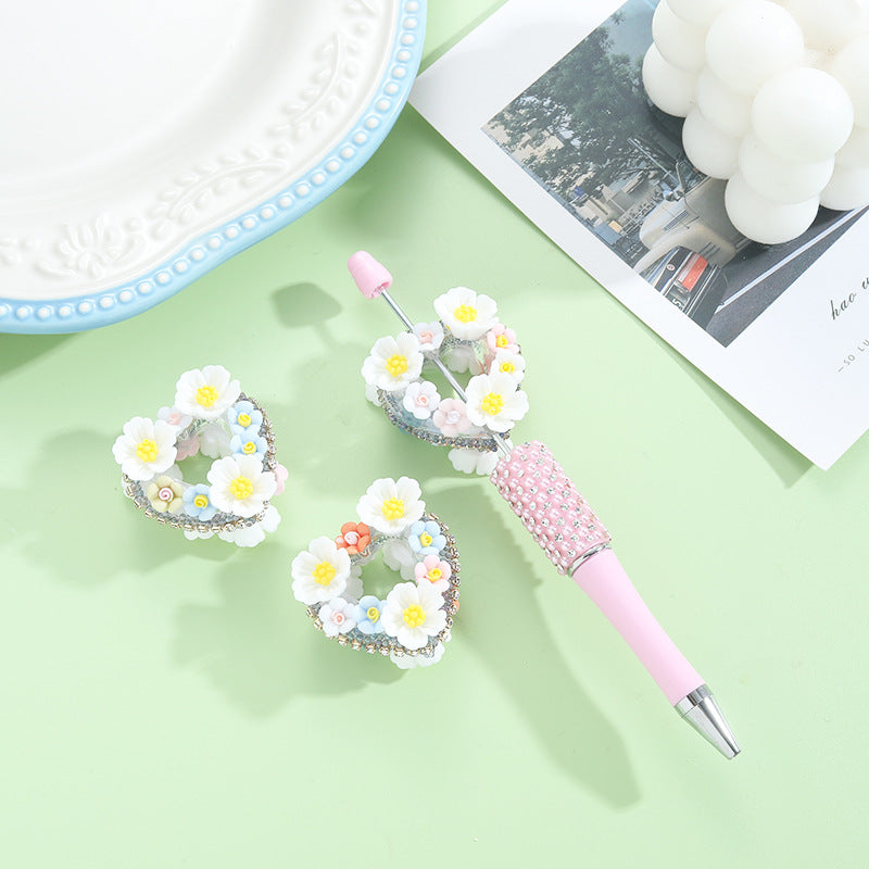 Wholesale 10pcs Heavy Industry Love Flower Bead